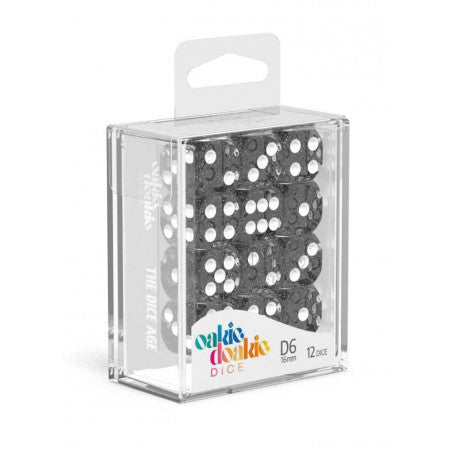 OAKIE DOAKIE DICE DADOS D6 16 MM SPECKLED - NEGRO