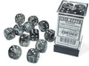 DADOS CHESSEX BOREALIS LUMINARY LIGHT SMOKE/SILVER D6 16MM
