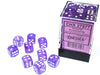 DADOS CHESSEX BOREALIS LUMINARY PURPLE/WHITE D6 12MM