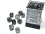 DADOS CHESSEX BOREALIS LUMINARY LIGHT SMOKE/SILVER D6 12MM 