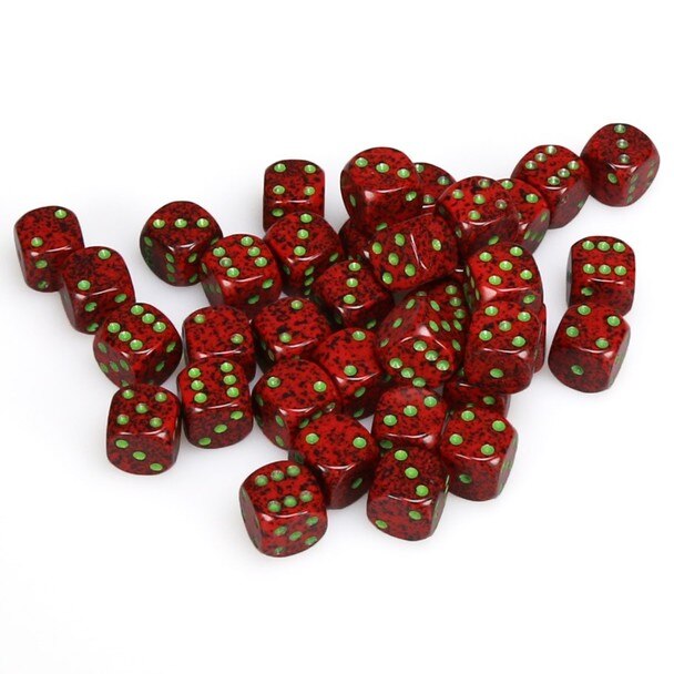 DADOS CHESSEX 12 MM STRAWBERRY SPECKLED