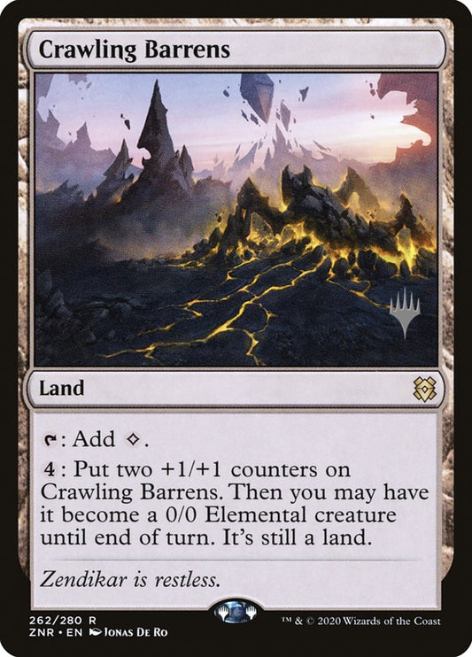 Crawling Barrens (Promo Pack) - Español [Zendikar Rising Promos]