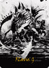 Karumonix, the Rat King Art Card (Gold-Stamped Signature) [Phyrexia: All Will Be One Art Series]
