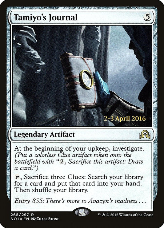 Tamiyo's Journal [Shadows over Innistrad Prerelease Promos] 