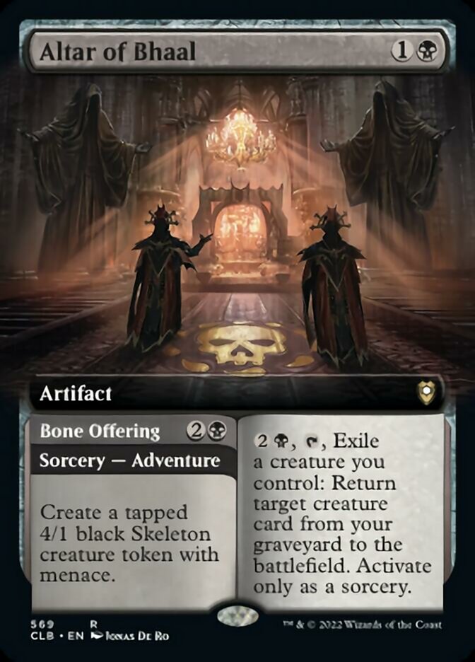 Altar of Bhaal // Bone Offering (Extended Art) [Commander Legends: Battle for Baldur's Gate]