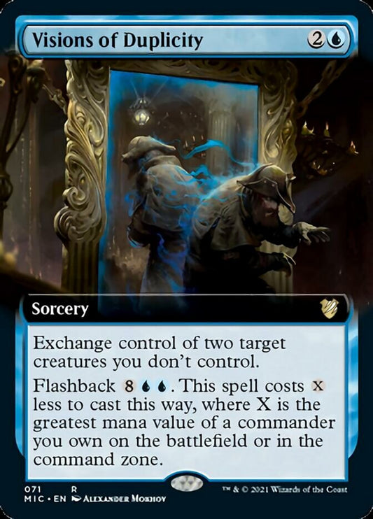 Visions of Duplicity (Extended Art) [Innistrad: Midnight Hunt Commander] 