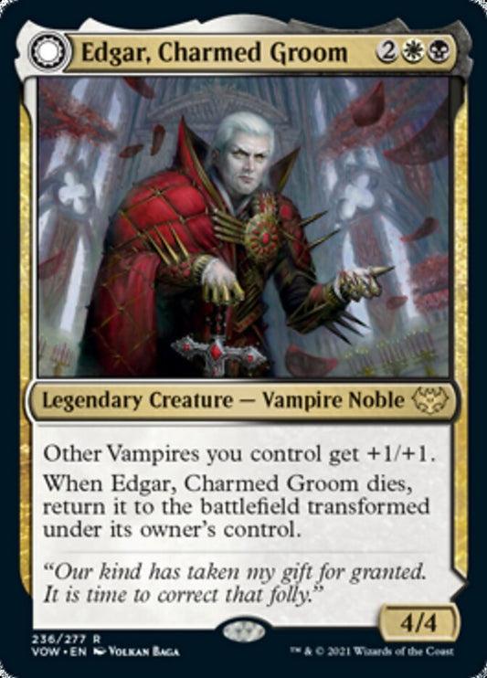Edgar, Charmed Groom // Edgar Markov's Coffin [Innistrad: Crimson Vow] - Español