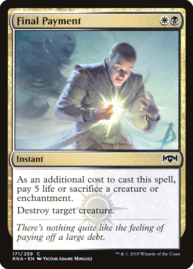 Final Payment [Ravnica Allegiance] 