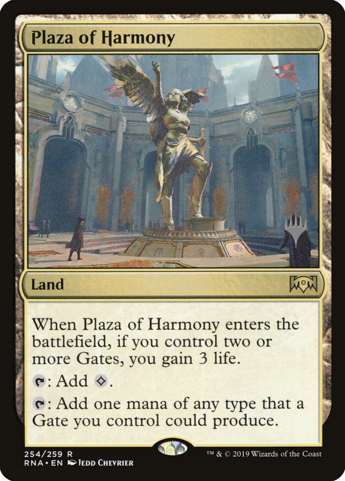 Plaza of Harmony (Promo Pack) [Ravnica Allegiance Promos] - Español