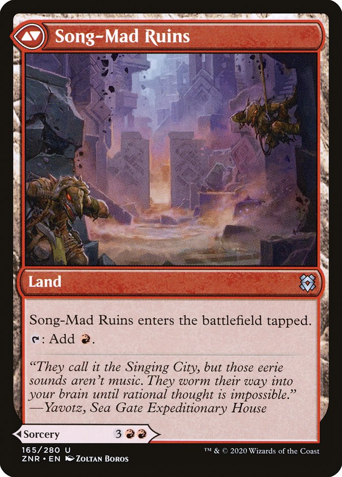 Song-Mad Treachery // Song-Mad Ruins [Zendikar Rising] 