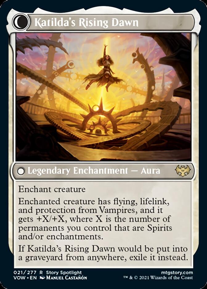 Katilda, Dawnhart Martyr // Katilda's Rising Dawn - Español [Innistrad: Crimson Vow]