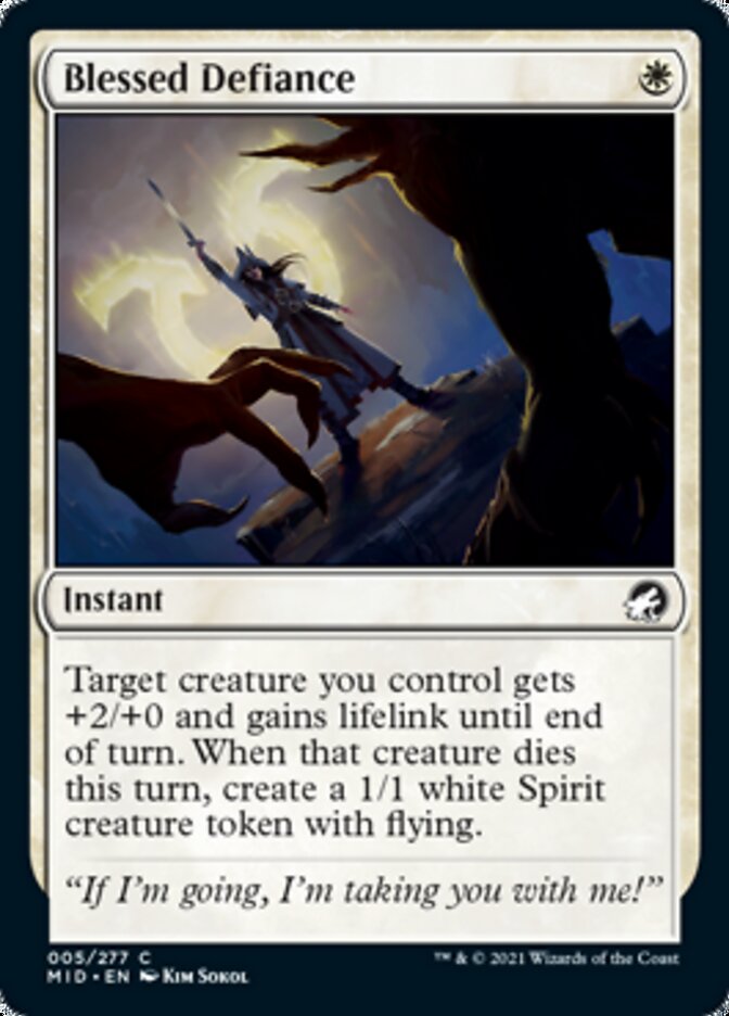 Blessed Defiance [Innistrad: Midnight Hunt] 