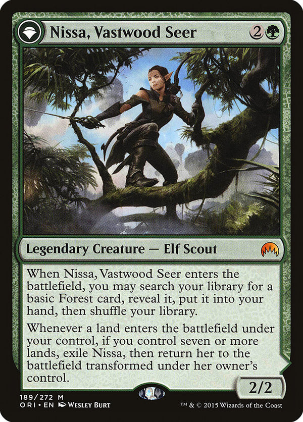 Nissa, Vastwood Seer // Nissa, Sage Animist [Magic Origins] - Español
