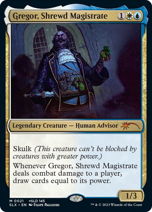 Gregor, Shrewd Magistrate [Secret Lair: Universes Within]