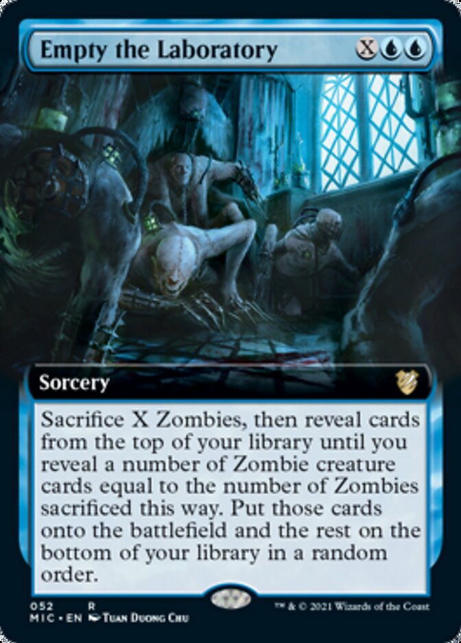 Empty the Laboratory (Extended Art) [Innistrad: Midnight Hunt Commander] 