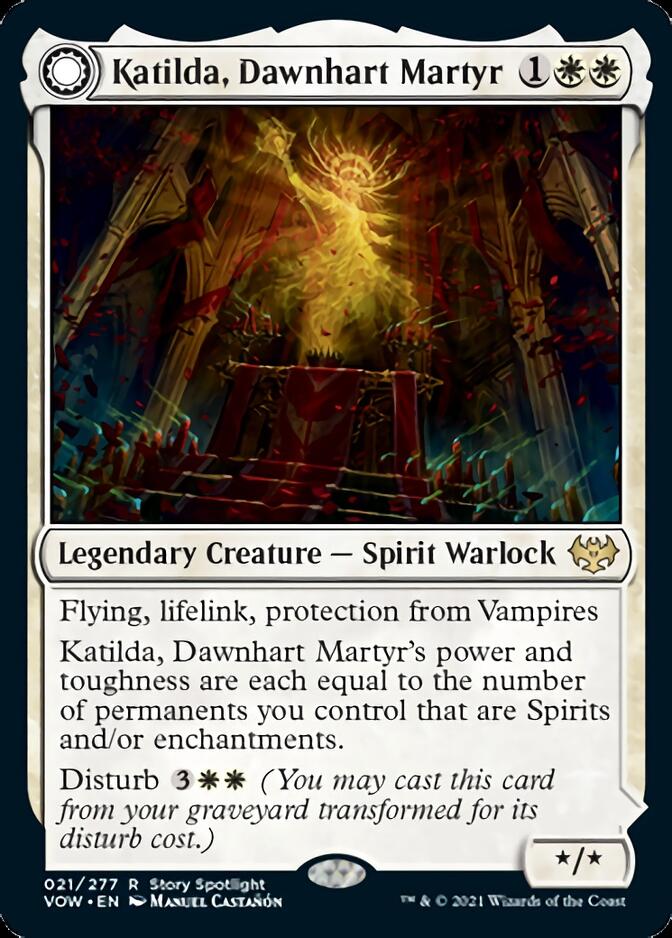 Katilda, Dawnhart Martyr // Katilda's Rising Dawn - Español [Innistrad: Crimson Vow]