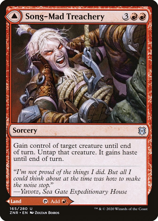 Song-Mad Treachery // Song-Mad Ruins [Zendikar Rising] 