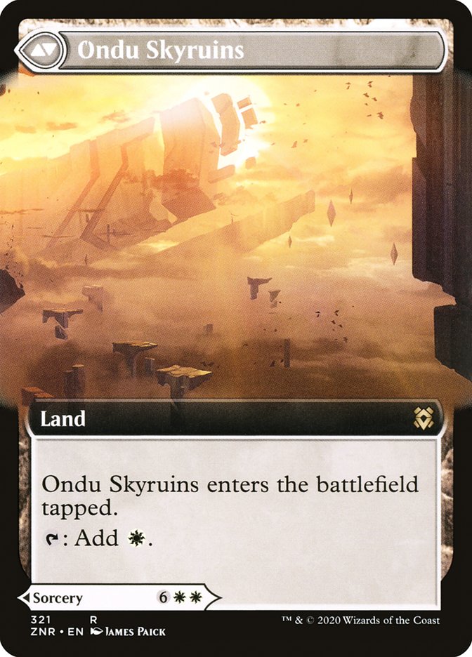 Ondu Inversion // Ondu Skyruins (Extended Art) [Zendikar Rising] 