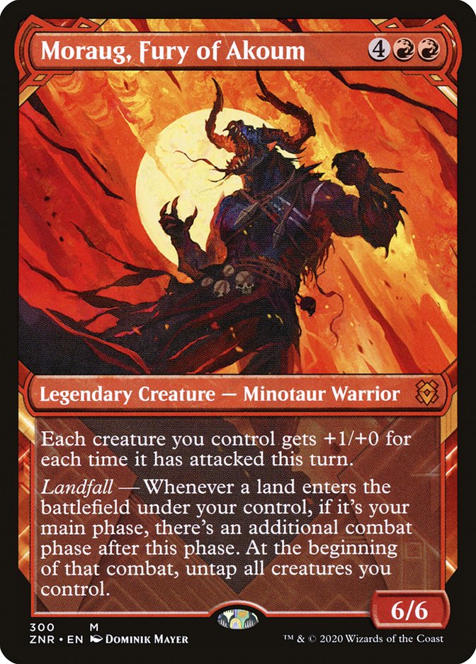 Moraug, Fury of Akoum (Showcase) [Zendikar Rising] 