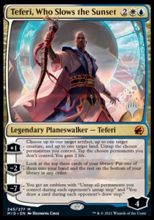 Teferi, Who Slows the Sunset (Promo Pack) - Español [Innistrad: Midnight Hunt Promos]