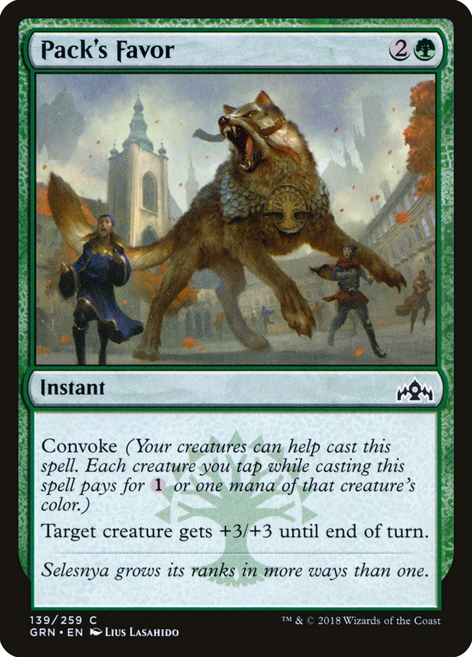 Pack's Favor [Guilds of Ravnica] 