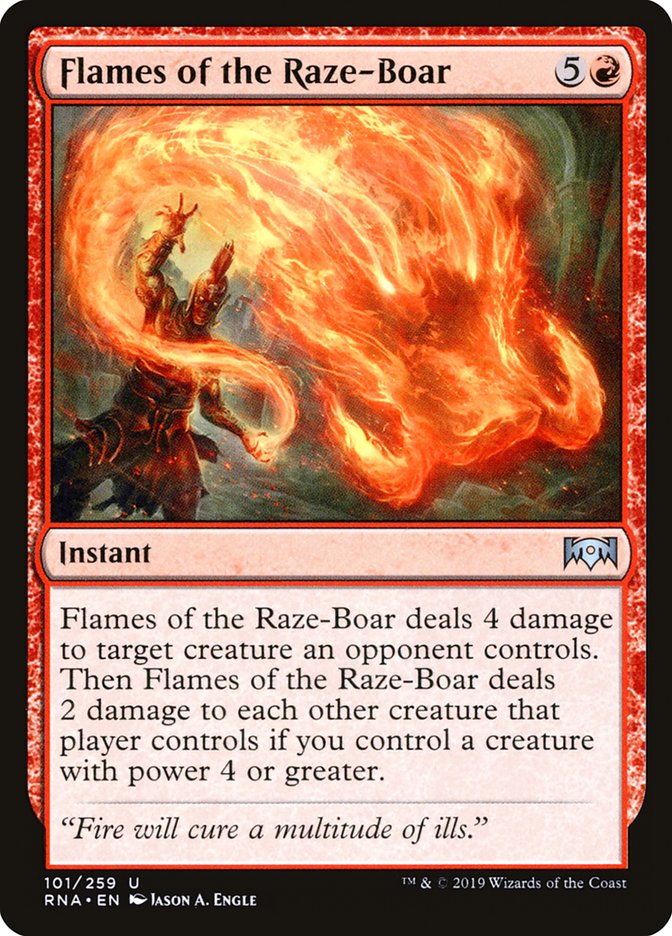 Flames of the Raze-Boar [Ravnica Allegiance] 