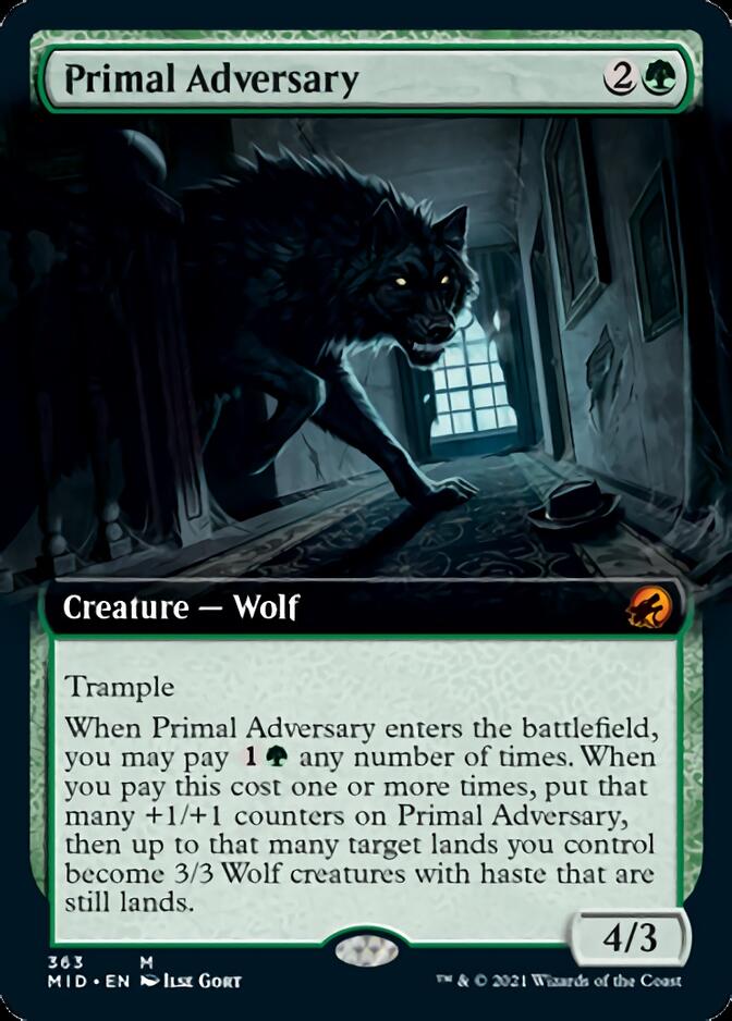 Primal Adversary (Extended Art) [Innistrad: Midnight Hunt] 