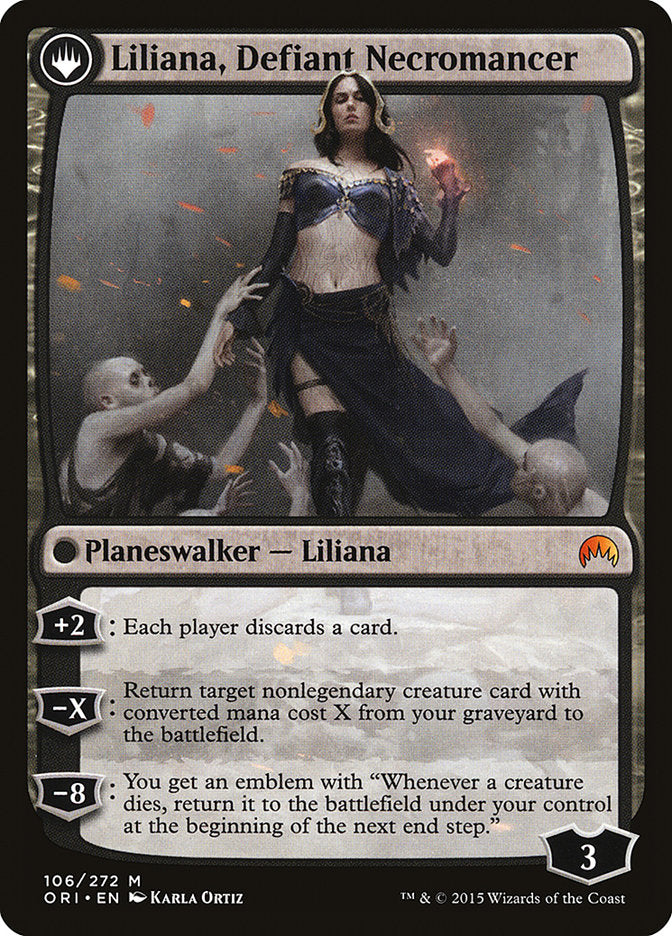 Liliana, Heretical Healer // Liliana, Defiant Necromancer - Español [Magic Origins]