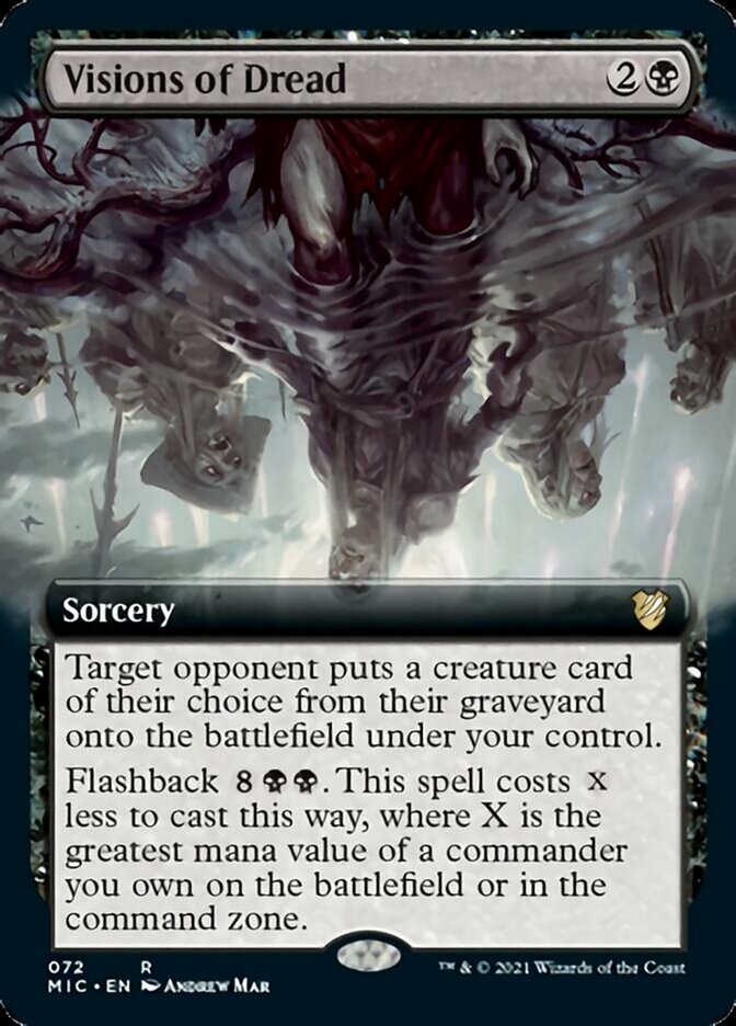 Visions of Dread (Extended Art) [Innistrad: Midnight Hunt Commander] 