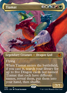 Tiamat (Borderless Alternate Art) [Dungeons &amp; Dragons: Adventures in the Forgotten Realms] 