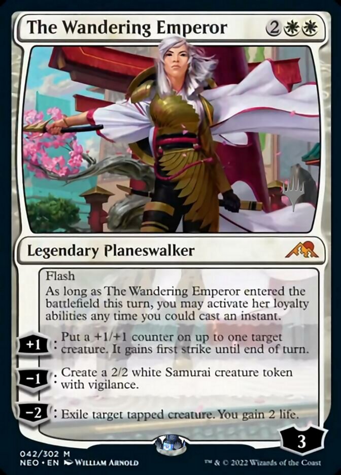 The Wandering Emperor Español (Promo Pack) [Kamigawa: Neon Dynasty Promos]