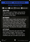 Mini-Master (Magic Minigame) [Commander Legends: Battle for Baldur's Gate Minigame] 