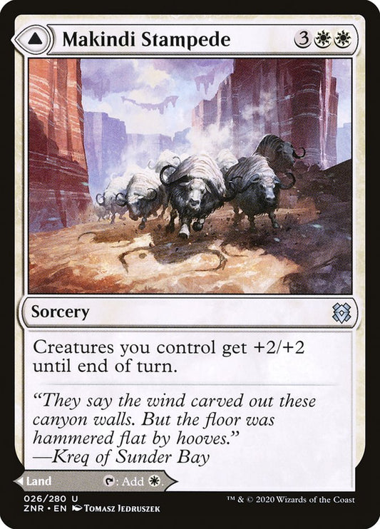 Makindi Stampede // Makindi Tables [Zendikar Rising]