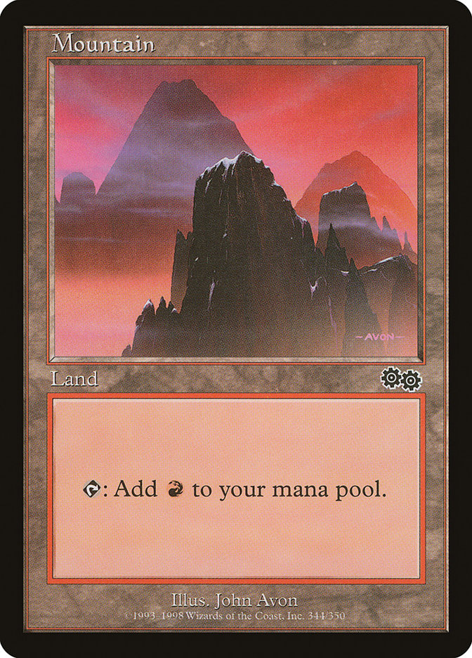 Mountain (344) [Urza's Saga] 