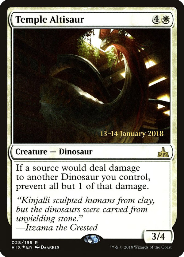 Temple Altisaur - Español [Rivals of Ixalan Prerelease Promos]