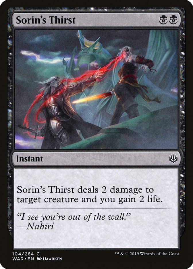 Sorin's Thirst [War of the Spark] 