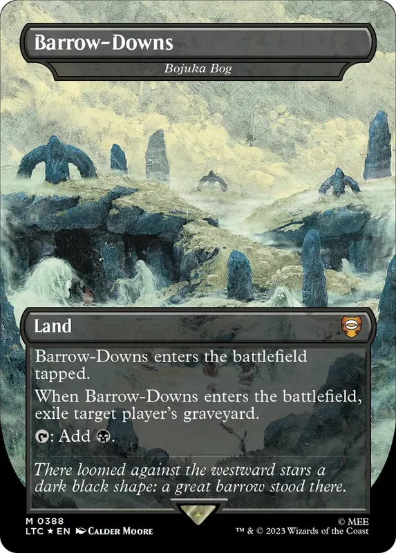 Barrow-Downs - Bojuka Bog (Borderless) (Surge Foil Realms and Relics) [The Lord of the Rings: Tales of Middle-Earth Commander]