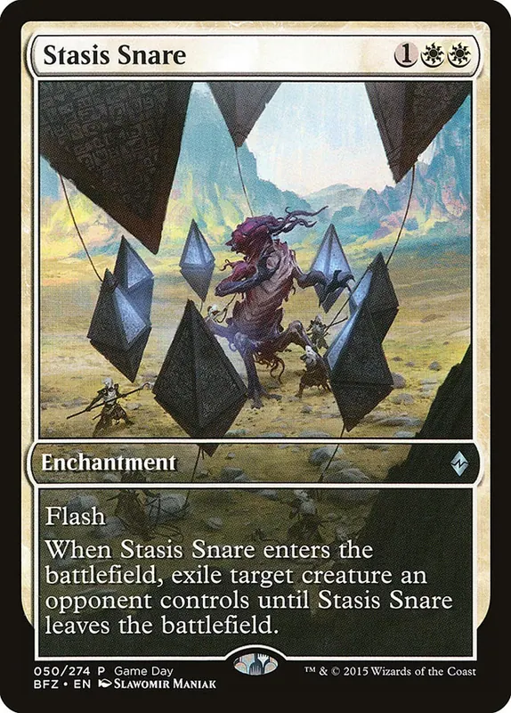 Stasis Snare (Game Day) [Battle for Zendikar Promos]