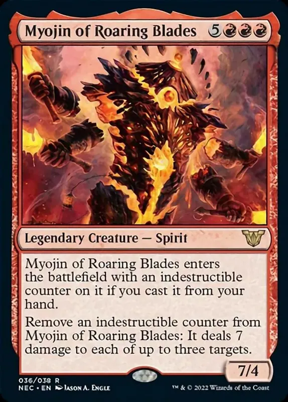 Myojin of Roaring Blades [Kamigawa: Neon Dynasty Commander] - Japones