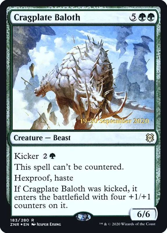 Cragplate Baloth - Español [Zendikar Rising Prerelease Promos]