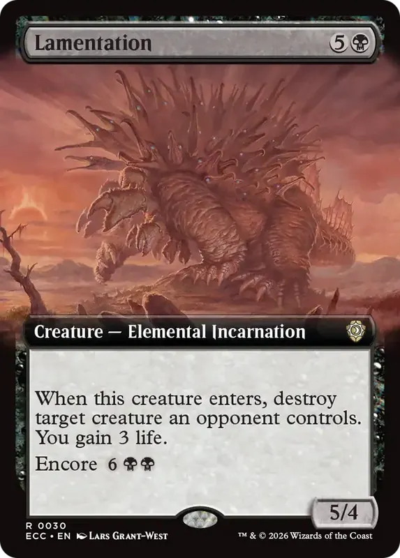Lamentation (Extended Art) [Lorwyn Eclipsed Commander]