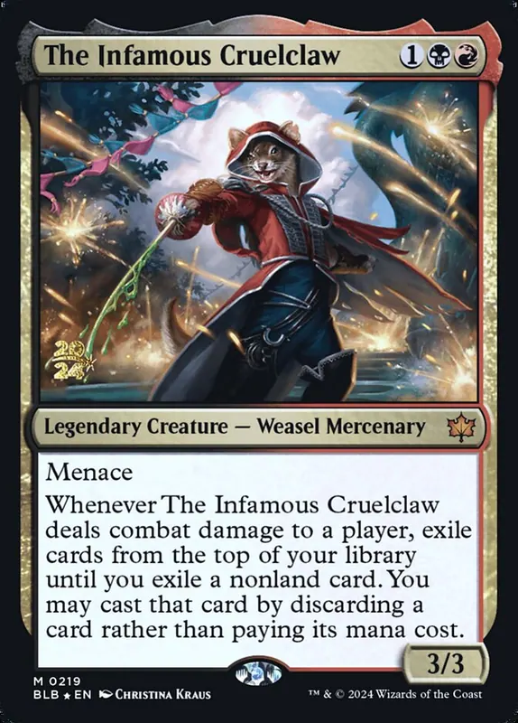 The Infamous Cruelclaw [Bloomburrow Promos]