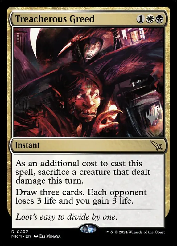 Treacherous Greed [Murders at Karlov Manor Promos]