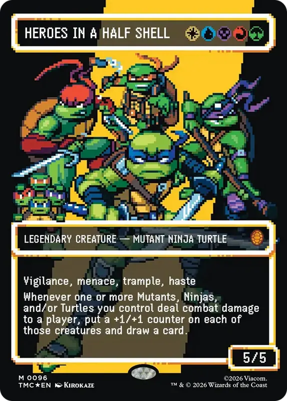 Heroes in a Half Shell (0096) (Borderless) (Surge Foil) [Teenage Mutant Ninja Turtles Commander]