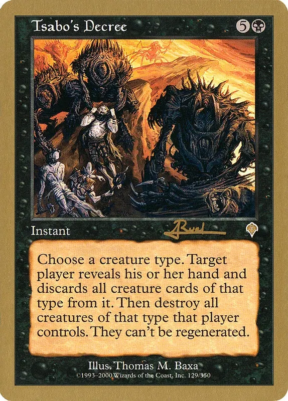 Tsabo's Decree (Antoine Ruel) [World Championship Decks 2001]