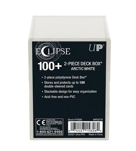 Ultra Pro Deckbox 2-Piece 100+ Eclipse Arctic White
