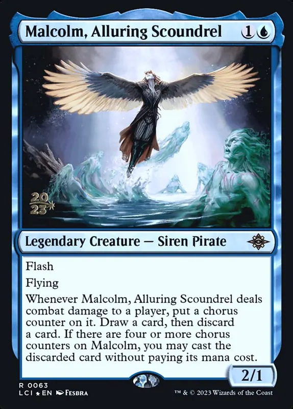 Malcolm, Alluring Scoundrel [The Lost Caverns of Ixalan Promos]
