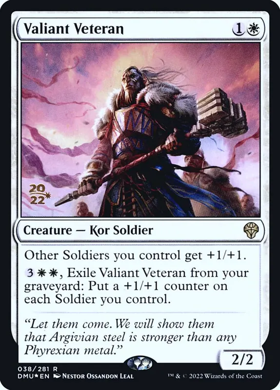 Valiant Veteran [Dominaria United Promos]