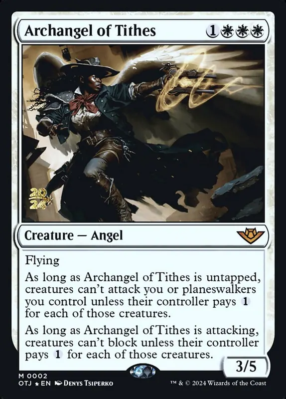 Archangel of Tithes [Outlaws of Thunder Junction Promos]