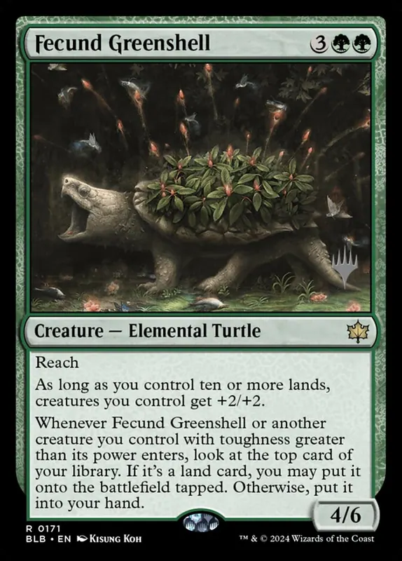 Fecund Greenshell [Bloomburrow Promos]